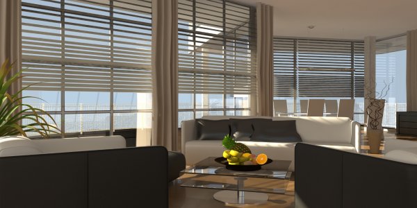 Jalousien im Wohnzimmer