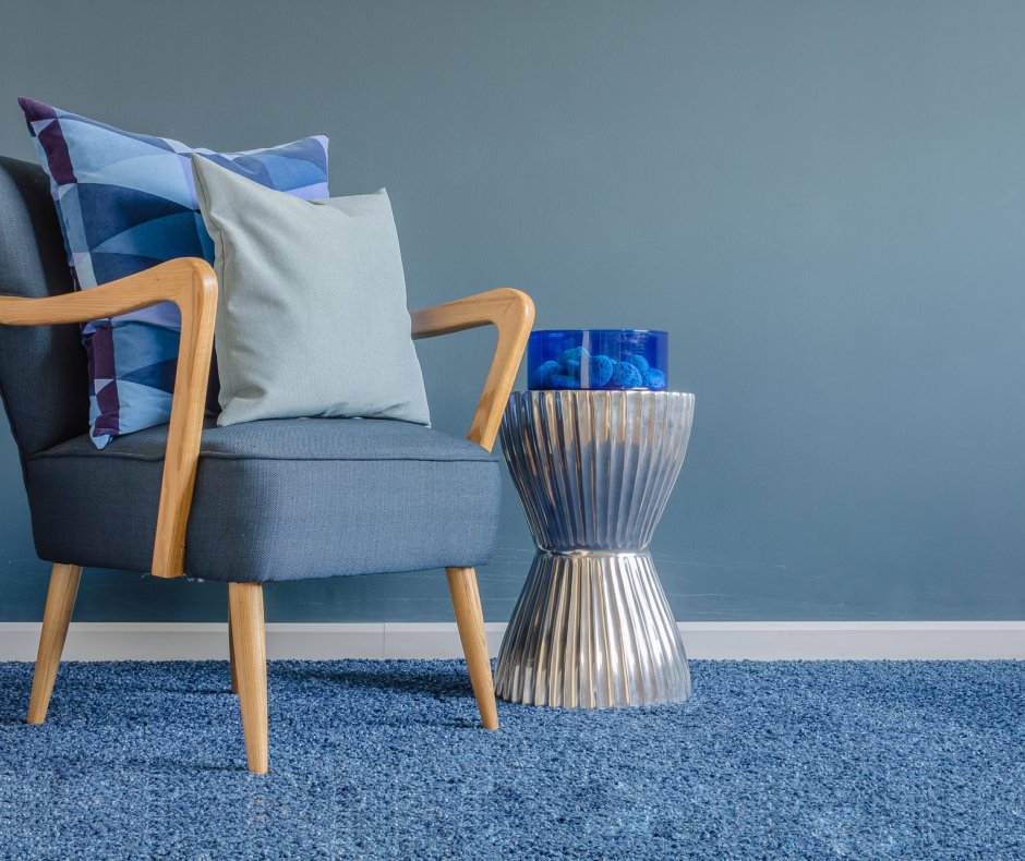 Blaue Wandfarbe