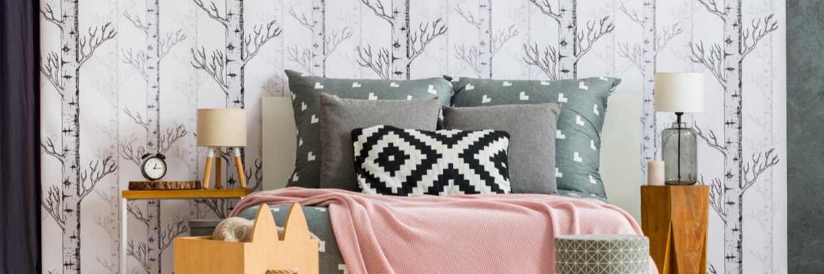 Bett im Schlafzimmer