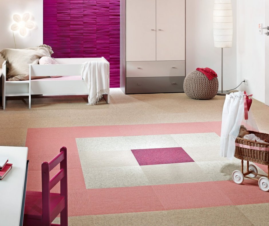 Teppichfliesen im Kinderzimmer
